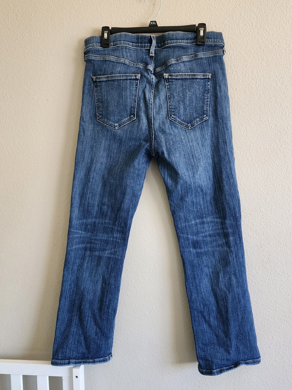 AYR The Pop Jeans Size W 33L Straight Leg Medium Wash Stretch Denim Made in USA - Picture 5 of 9
